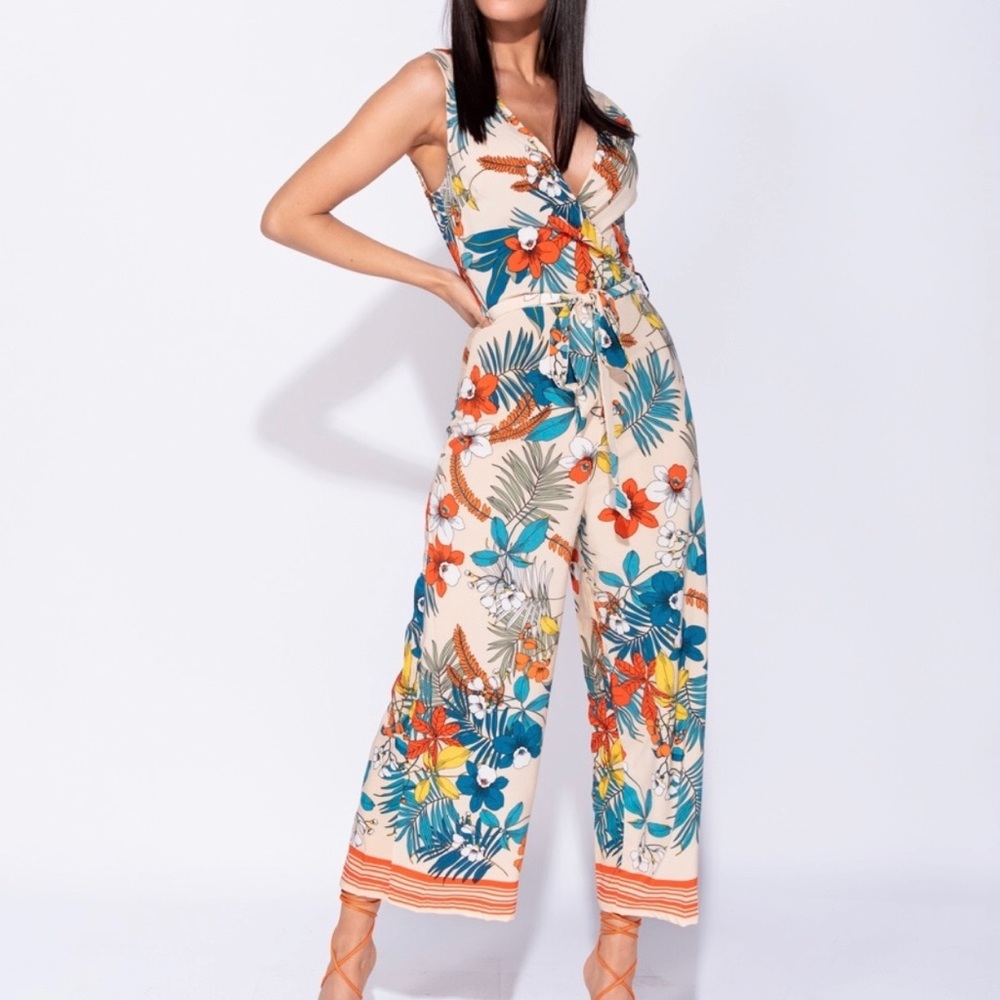 Floral Cropped Leg Jumpsuit